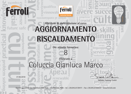 Aggiornamento Riscaldamento 2018